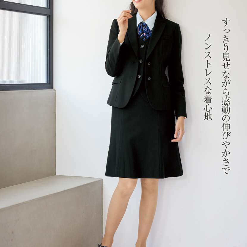 洗える,事務服,制服,ブラウス,カットソー ジャケット着回し,UVカット,チドリ, 黒,ネイビー,ブラックグレー